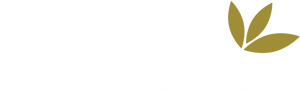 White Logo Icon DermaNu black transparent